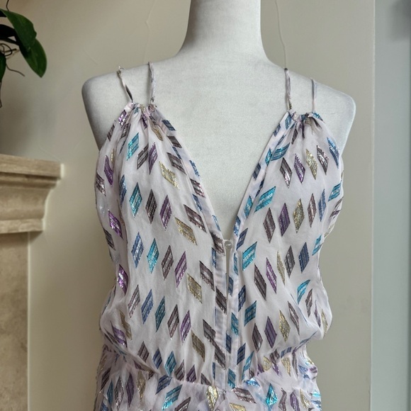 IRO Paris Cherrie Multicolor Metallic Geometric Print Mini Dress Women Size 8 US - Picture 5 of 16